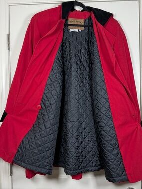 Vintage 80s/90s J.G. Hook Sport Heavy Outdoor Peacoat Dbl Breast Velvet Quilt XL